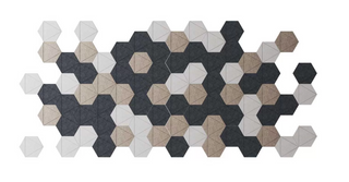 Akoestische Artwork Hexagon Wandelementen-Akoestiek-NARBUTAS INTERNATIONAL UAB-Buro International