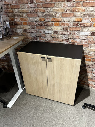 Melamine hinged door cabinet corpus black - Showroom model