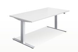 BiVo Active T-Zit Sta tafels-Buro International-180x80 cm-Wit frame - wit bovenblad-Met kabelgoot-Buro International