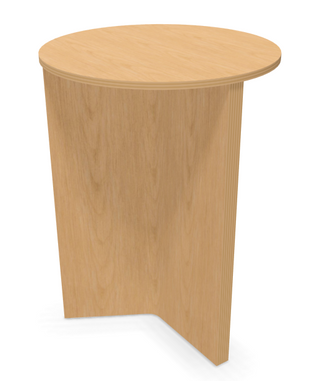 Slit Table Wood Round High