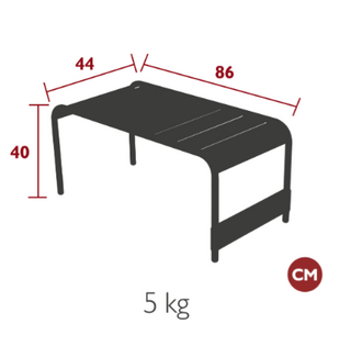Luxembourg table low