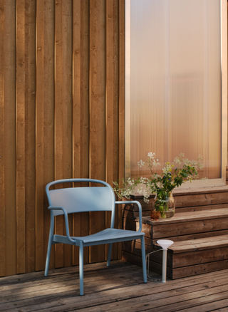 linear steel lounge chair