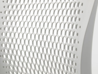 Detail of the white Air mesh back of the Vitra ID Visitor Air