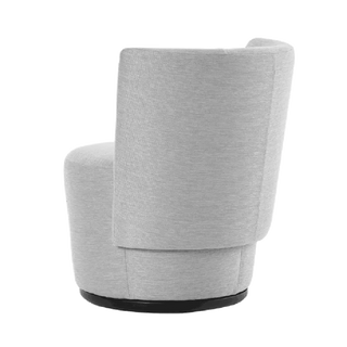 Mobitec Bolero R1418 fauteuil in lichtgrijze stof, achteraanzicht