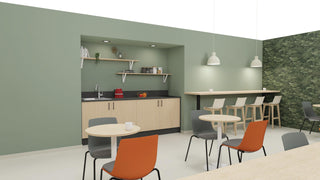 Tisanerie Buronomic Oasys de 240 cm en anthracite et wire oak