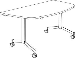 Eureka half-round conference table