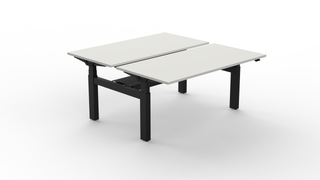 BIVO 2.0 bench zit-sta bureau-Zit Sta tafels-Buro International-Zwart-Wit-180x80-Buro International