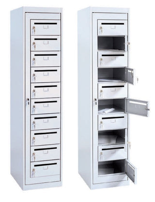 Postvakkenkast-Opbergkasten-TORMETAL-RAL7035 Lichtgrijs-Magnetisch-8 Deuren-Buro International