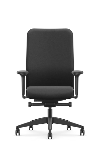 Se7en Iris LX134 office chair in black Strick, front view