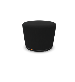 Mobitec Bolero R2310 ronde poef in zwarte stof, configuratieweergave
