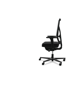 Rovo R16 3030 S5 bureaustoel met zwarte netrug, zijaanzicht
