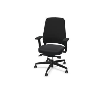 Rovo R22 6040 S4 office chair in black, front view